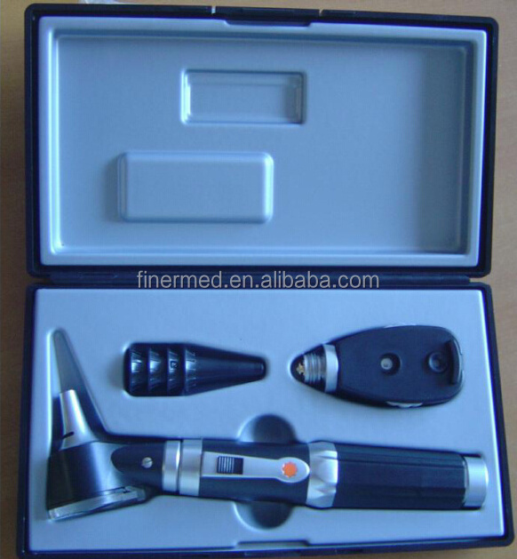 fiber optic diagnostic otoscope ophthalmoscope set