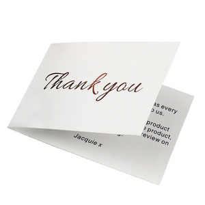 Foldable Luxury Gold Foil Thank You Cards Custom Thank You Card for Small Business