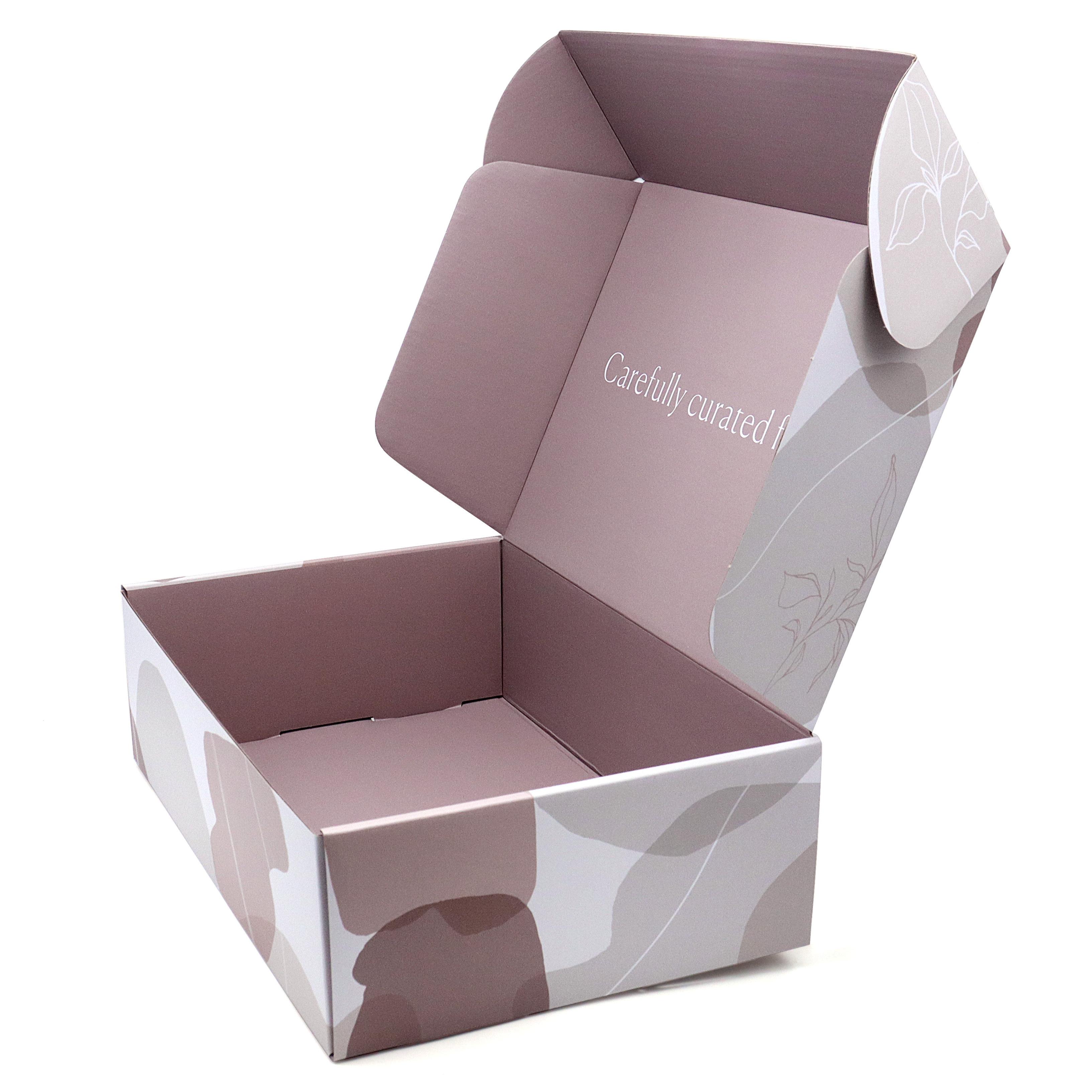 Wholesale Customized Pink Corrugated Cardboard Shipping Boxes Small for Socks Underwear Shoes Free Shipping with Logo