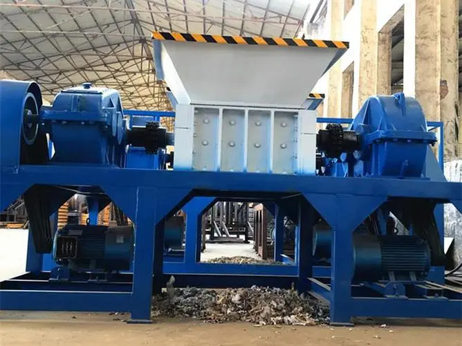 3000kg/h waste wood metal tire recycling cutting shredding crushing production line waste textile straw shredder for clothes