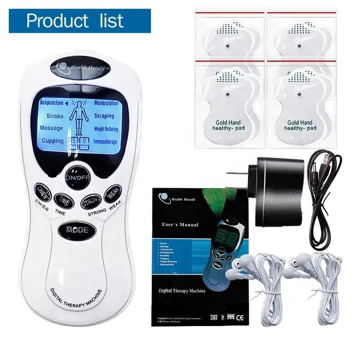 8 Models EMS  Herald Tens Machine Acupuncture Body Massage Digital Therapy Massager Muscle Stimulator Electrostimulator