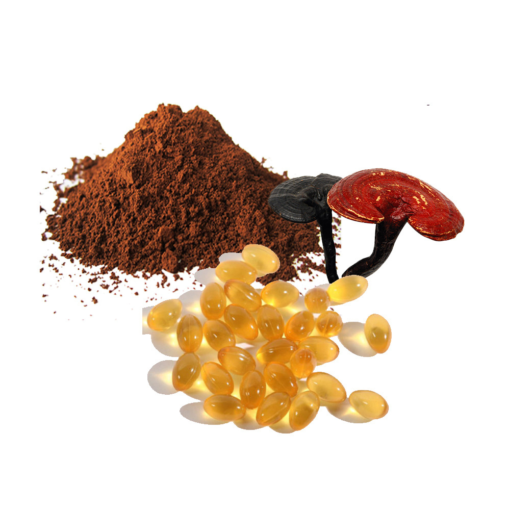 SCFE-CO2 Extraction ganoderma lucidum reishi mushroom spore oil softgel capsule