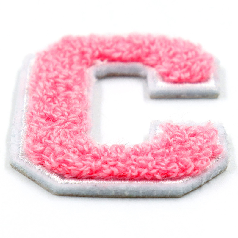 Stock Muliti Color Chenille Letters Wholesale Custom Letter Chenille Patches Iron On patches