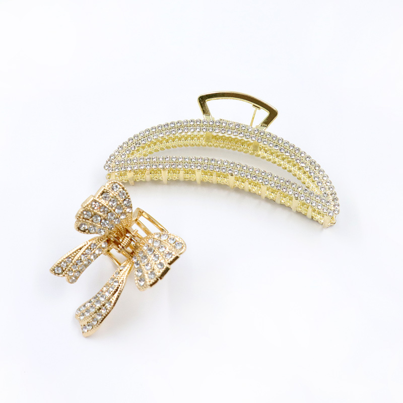 diamond high quality metal hair claw large big hair claw clips gold metal hair clip claw