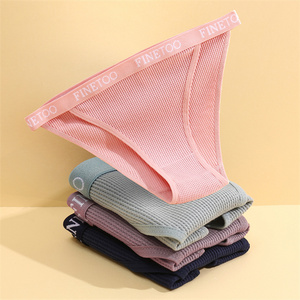 FINETOO New Women's Cotton Panties Briefs S-XL Comfortable Underwear Ladies Letter belt Underpants Soft Panty Intimates New