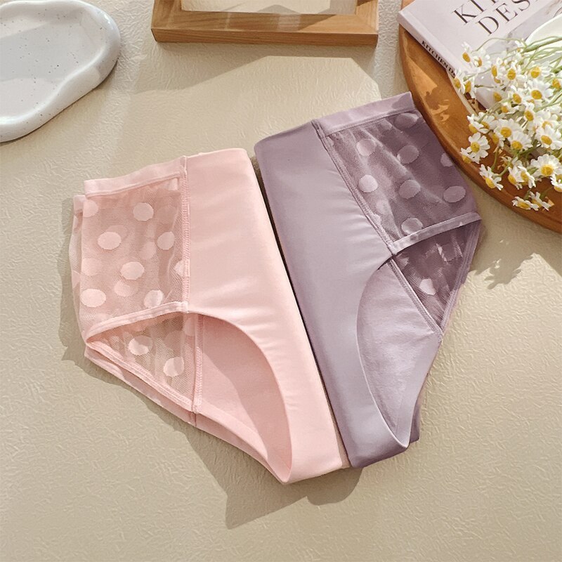 2023 Finetoo New Dot Lace Period Panties Heavy Flow Menstrual Colorful Breathable Leak Proof Panties Period Underwear Wholesale