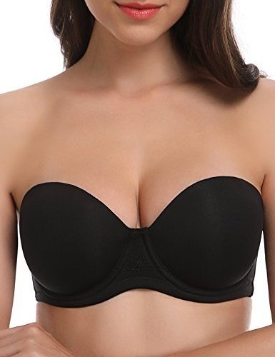 Finetoo Breast Lift Invisible Anti-Slip Wireless bra Push Up Strapless Full Support Non-Slip Convertible Bandeau Bra G Cup