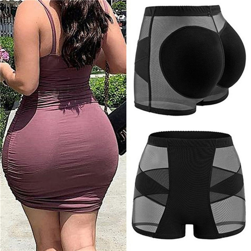 FINETOO Women Body Shaper Butt Shaper Push Up Butt Lifter Sexy Mesh Panties Comfort Transparent Briefs Girls Intimate Lingerie