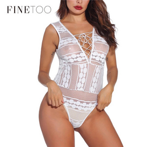 FINETOO 2021 Hot Wholesale Women Sexy One Piece Underwear Bra Slimming Body Shaper Ladies Sexy Body suit