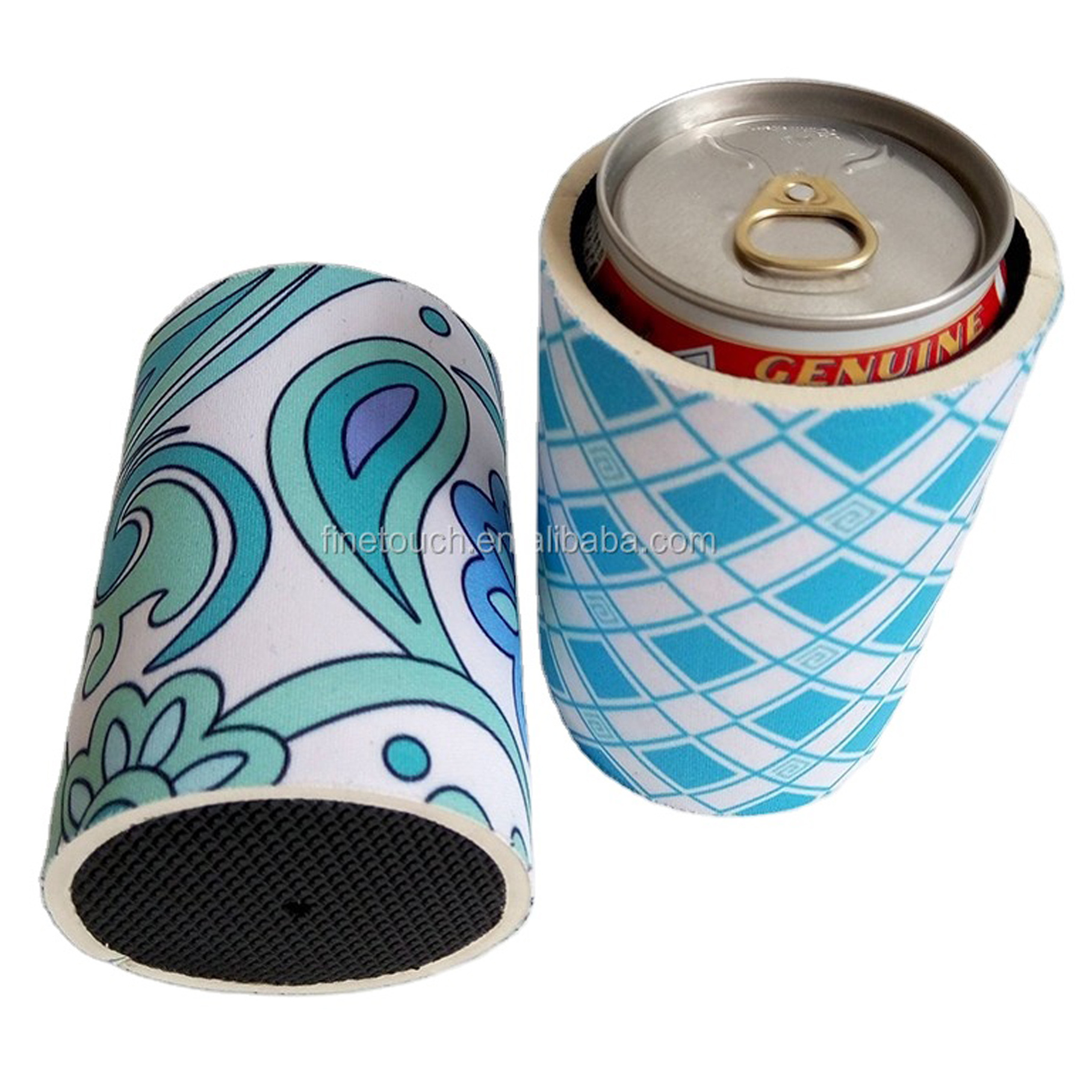 Collapsible Insulated 12oz Can Cooler Wine Beer Bottle Sleeve Neoprene Custom Logo Printing Stubby Holders