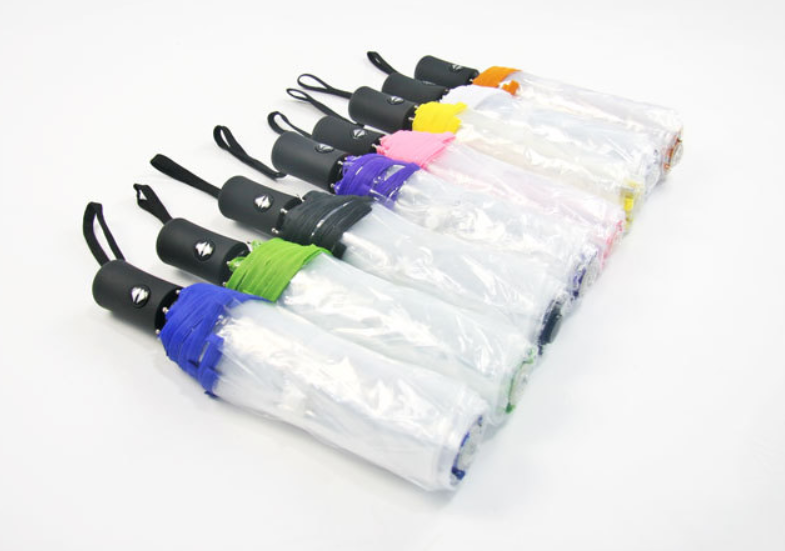 Fully Automatic 3 Folding Transparent Umbrella Clear Umbrella