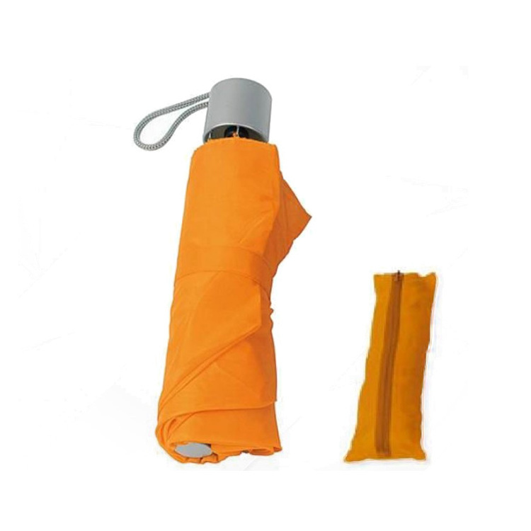 China market  cheap orange 3 fold umbrella