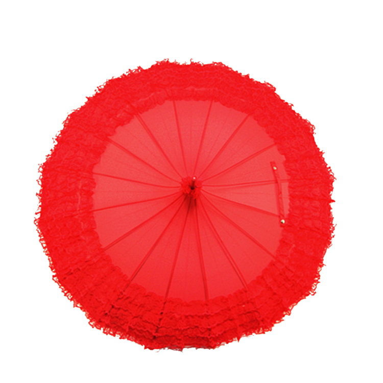 Wholesale wedding umbrella Red ladies stick umbrella Women long handle Tower Pagoda umbrella