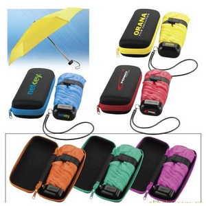 Light Weight Anti UV Rain Portable Pocket 5 Fold Mini Umbrella with Case