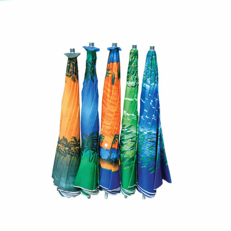 Promotional summer sports umbrellas outdoor wholesale customized folding beach umbrella with star