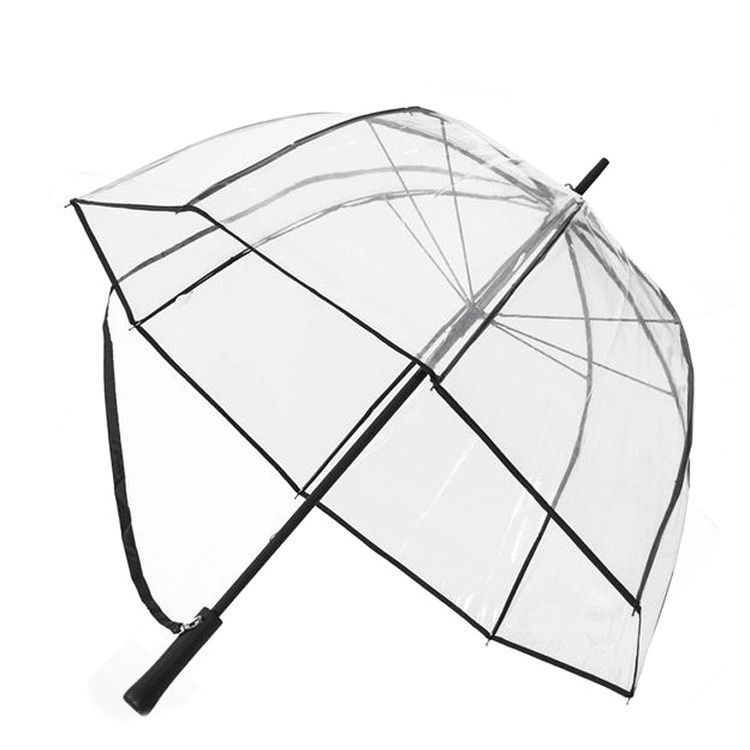 Hot selling fashion strong full body transparent clear plastic umbrella