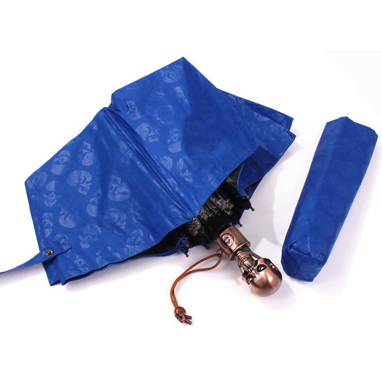 gold coat uv protection all over printing automatic opening and closing 3 folding umbrella with metal handle