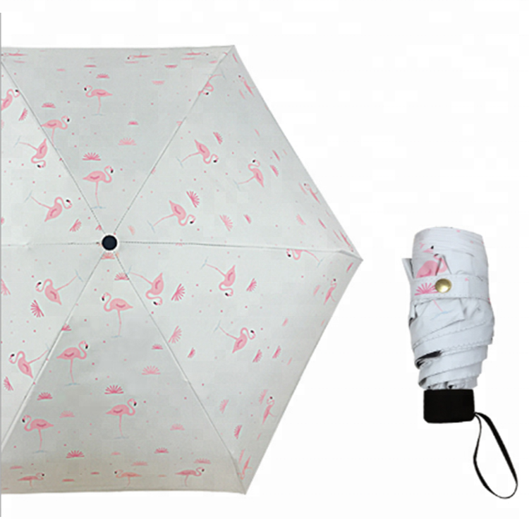 New ultra light sun umbrella mini sun umbrella small fresh sunshade folding 5 fold pocket umbrella