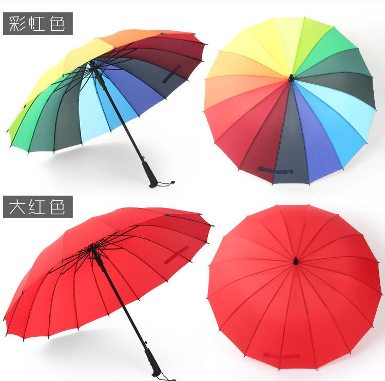 New model good offer great material blue J handle straight umbrella