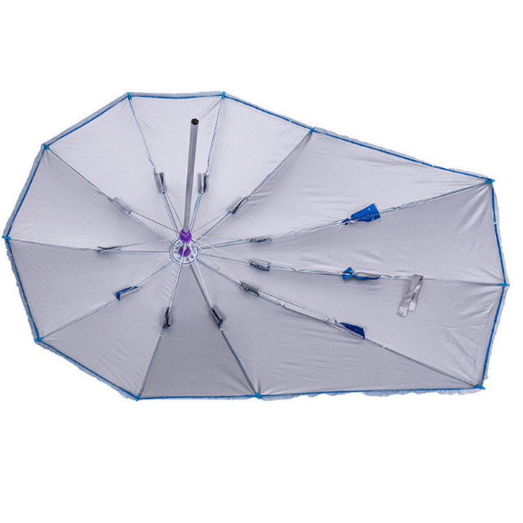 Silver coated windproof electric bike motorcycle umbrella