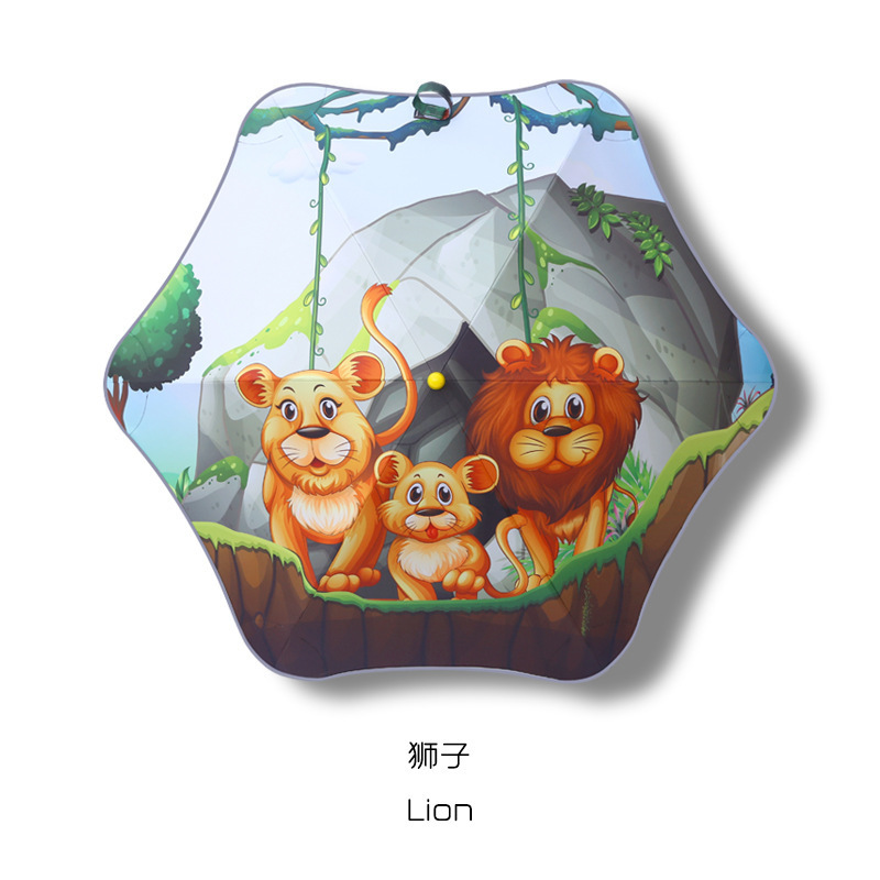 new fashion cartoon kids umbrella,rounded corner custom reflective students umbrella,safety child umbrella