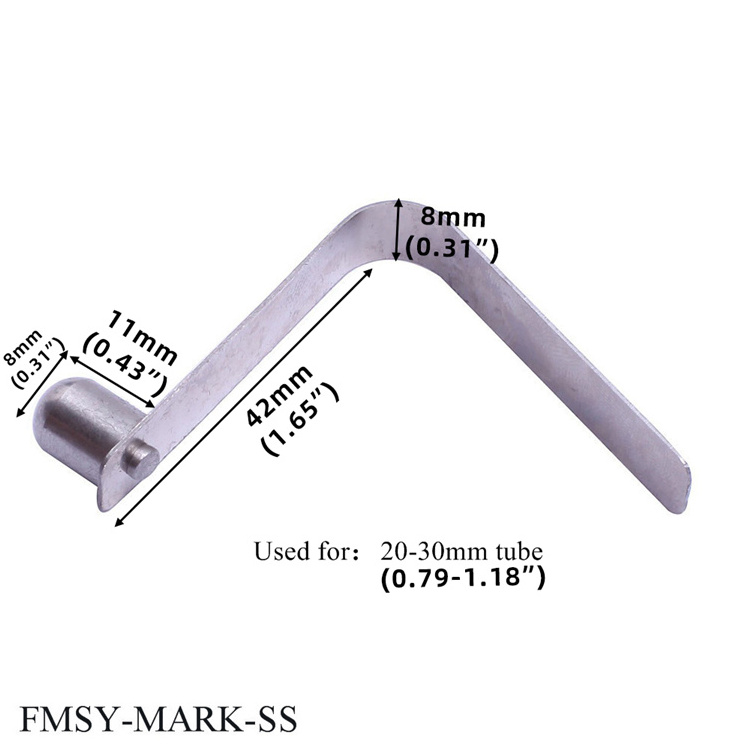 Stock Available Awning Solid Stainless Steel Tent Springs Clip Pole V Shape Push Button Clips 9mm