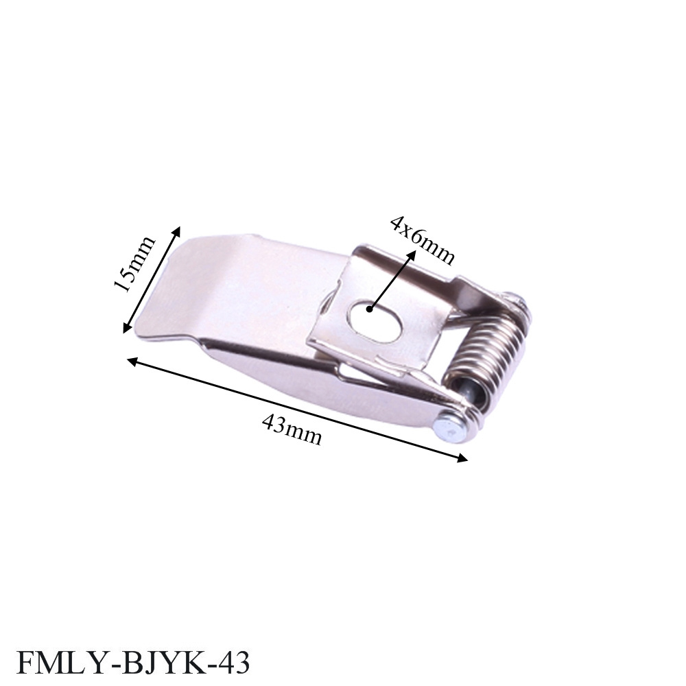 FINEWE nickel plating flat metal fixed spring clips lamp stamping holder bracket for panel ceiling