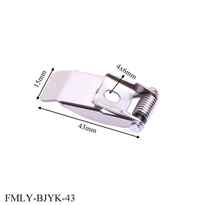 FINEWE nickel plating flat metal fixed spring clips lamp stamping holder bracket for panel ceiling