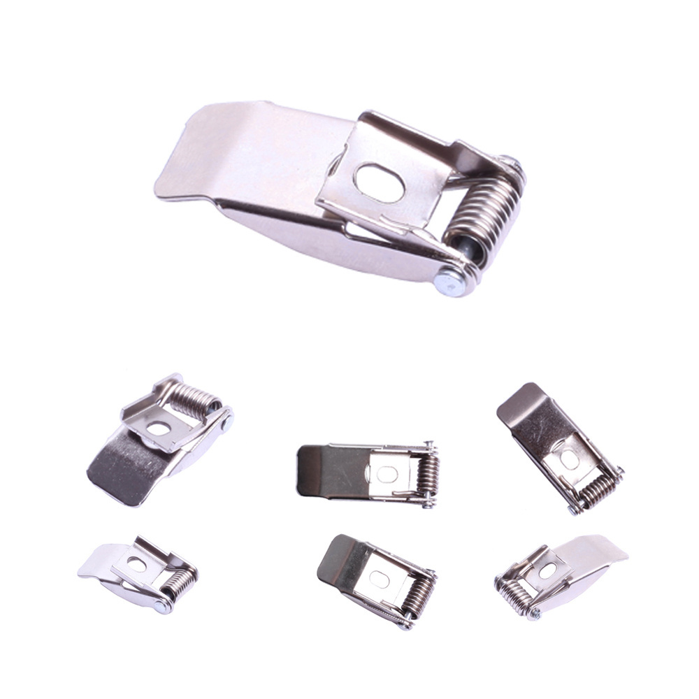 FINEWE nickel plating flat metal fixed spring clips lamp stamping holder bracket for panel ceiling