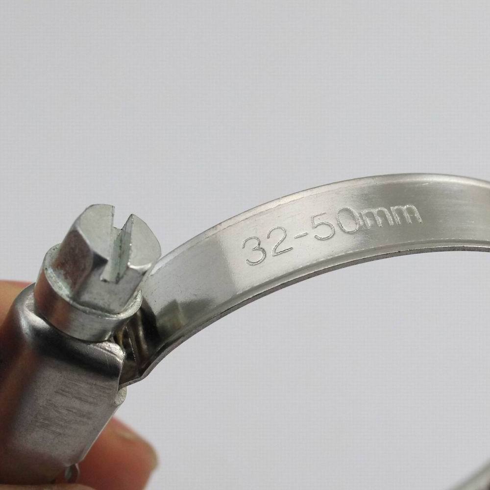 High pressure hydraulic all stainless steel hose pipe band 5mm clamp