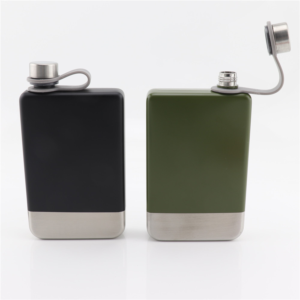 9 oz Hip Flask for Whiskey 304 Stainless Steel Liquor Flask Leakproof Camping Pocket Flask