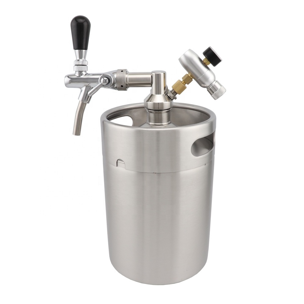 2/3.6/4/5L Stainless Steel Mini Keg Tap Dispenser for Craft Beer Dispenser System Home Brew Beer Growler Spear