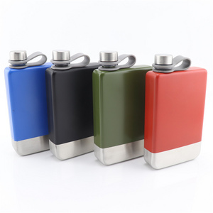 9 oz Hip Flask for Whiskey 304 Stainless Steel Liquor Flask Leakproof Camping Pocket Flask