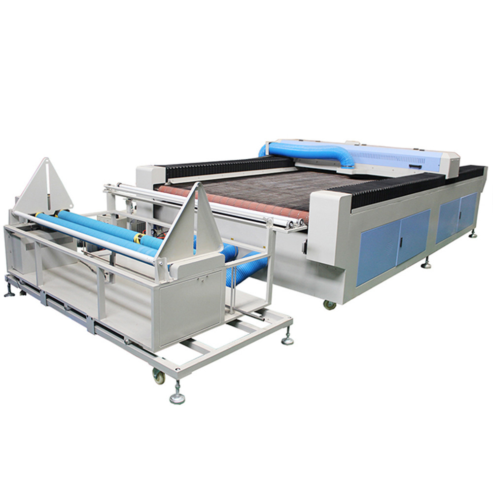 Large size Roll Fabric Textile 150W 130W auto feeding leather fabric cloth co2 laser cutting cutter machine price for fabric