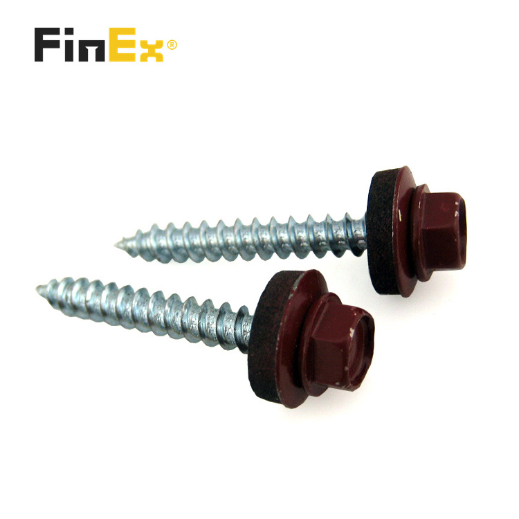 Custom Painted stainless steel self drilling tapping screw #8 modified truss head sheet metal screw for roofing