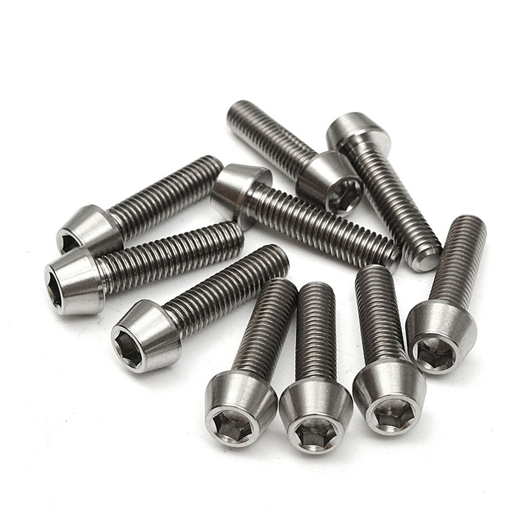 Custom Titanium Alloy Bolt Screw Hexagon Flange Head Gr5 M3 M6 M8 Titanium Screw