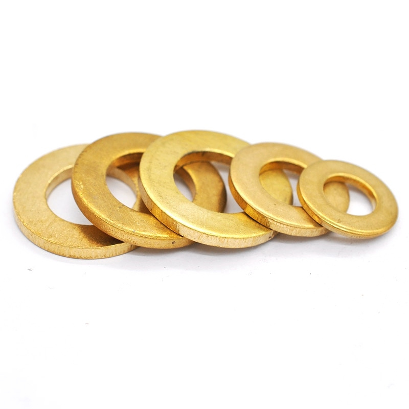 Brass M2/M3/M4/M6/M8/M10/M12/M16 Thin Flat Washers Copper Flat Round Washers / Gasket