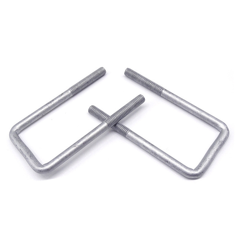 Grade 4.8 galvanized right-angle square clamp U-shaped clamp solar photovoltaic square bolt