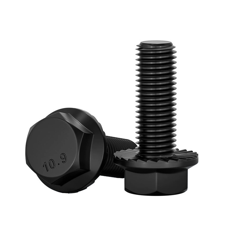 Full tooth flange bolts, flange surface pad screws, flower tooth carbon steel galvanized bolts