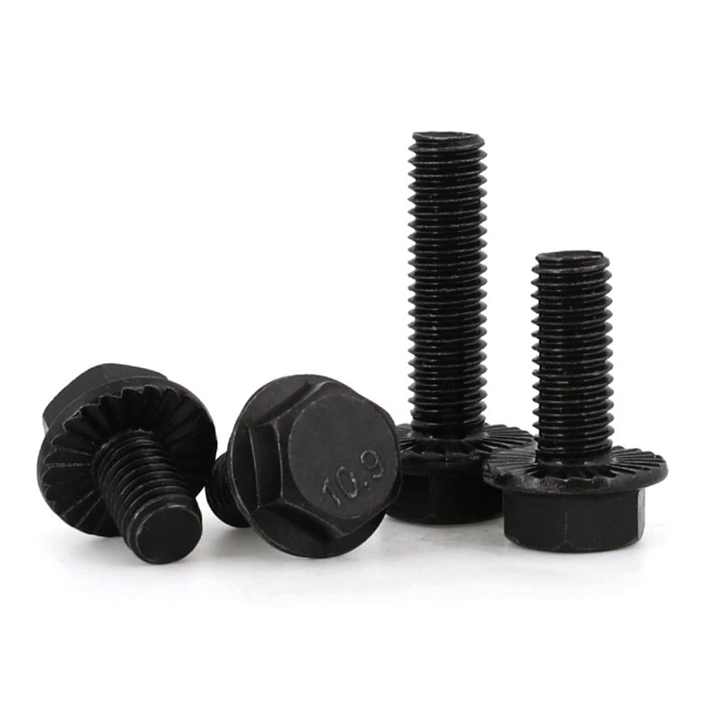 Full tooth flange bolts, flange surface pad screws, flower tooth carbon steel galvanized bolts