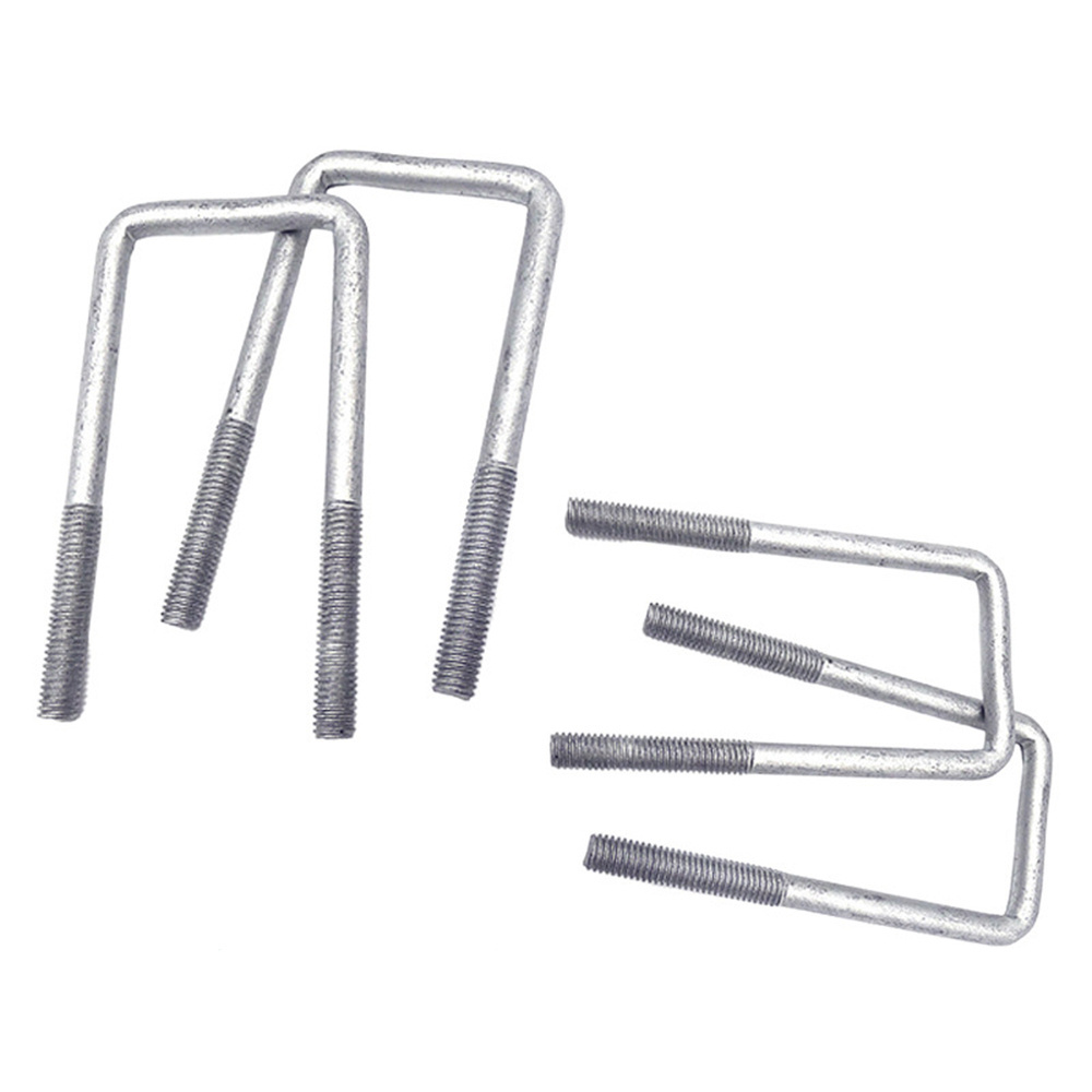 Grade 4.8 galvanized right-angle square clamp U-shaped clamp solar photovoltaic square bolt