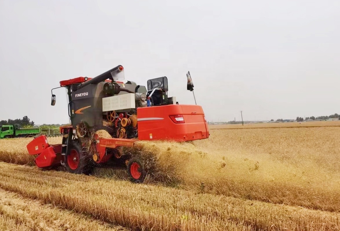 wheat cutter harvester self-propelled oat grain combine harvester