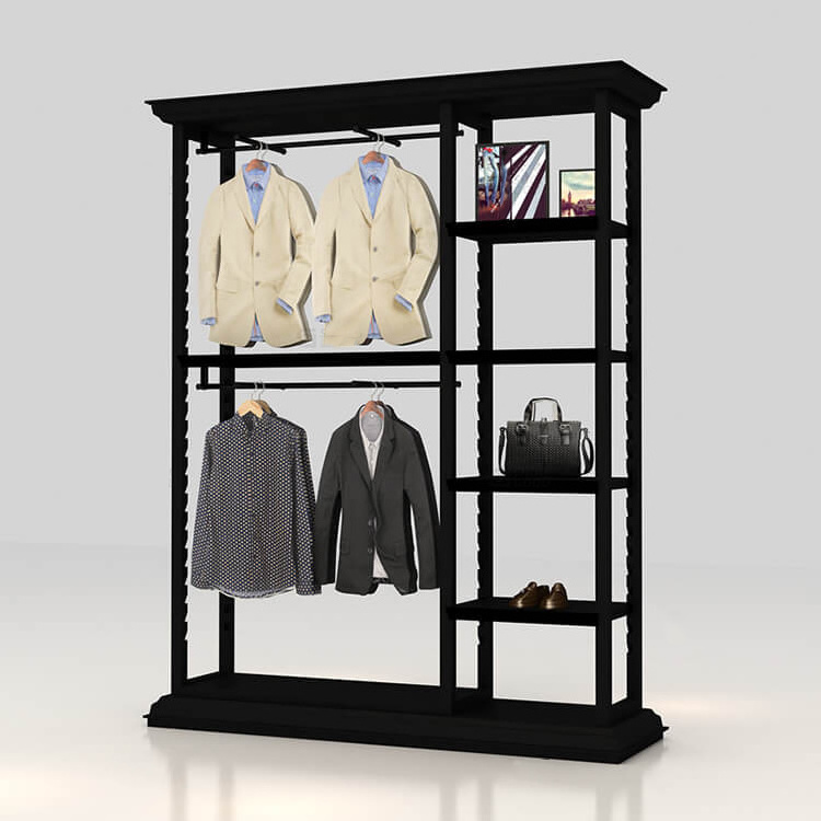 Modern Retail Clothes Shop Interior Decoration Layout Design Customized Store Display Shelves Clothing Store Rack Display