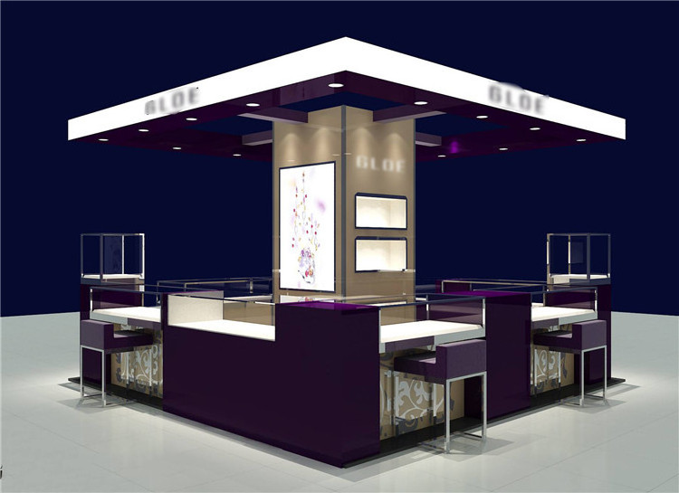 Retail Jewellery Display Kiosk For Sale Jewelry Shopping Mall Showcase Kiosk Design