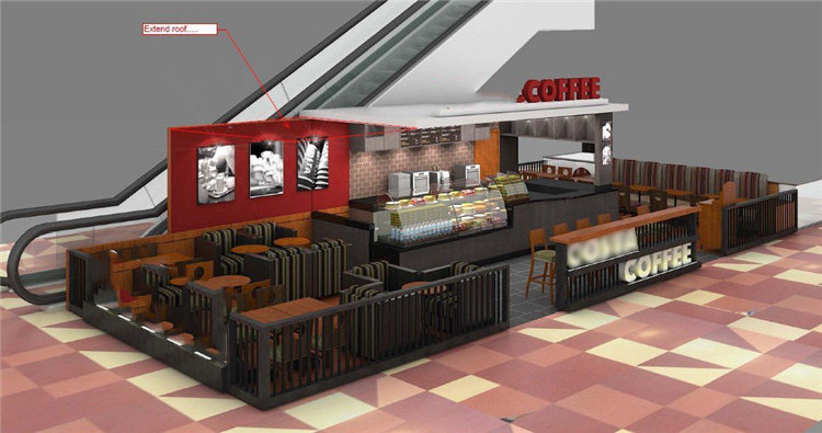 Modern Mall Coffee Kiosk Layout Decoration Customized Coffee Counter Shop Kiosk Furniture For Coffee Kiosk Design