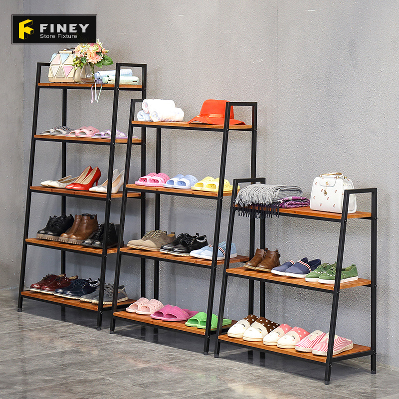 Customized Small Shoe Store Display Rack Furniture Stand Decoration Design Modern Shoes Store Display Rack