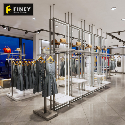 Fashion Garments Shop Display Furniture Boutique Clothes Store Fixture Apparel Shop Decoration Design Fitting Display Rack