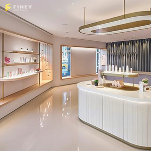 Retail Modern Cosmetic Shop Display Counter Shelves Furniture Equipment Customized Shop Interior Design