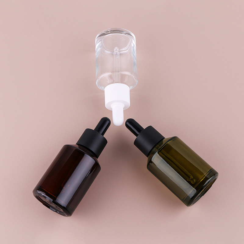 Custom Luxury 1oz 2oz 30ml 60ml Clear Glass Serum  Dropper Essential Oil Glass Dropper Bottle