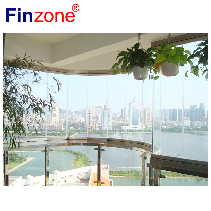 classical glass curtain as terrace glazing system for balcony accordion door pergola